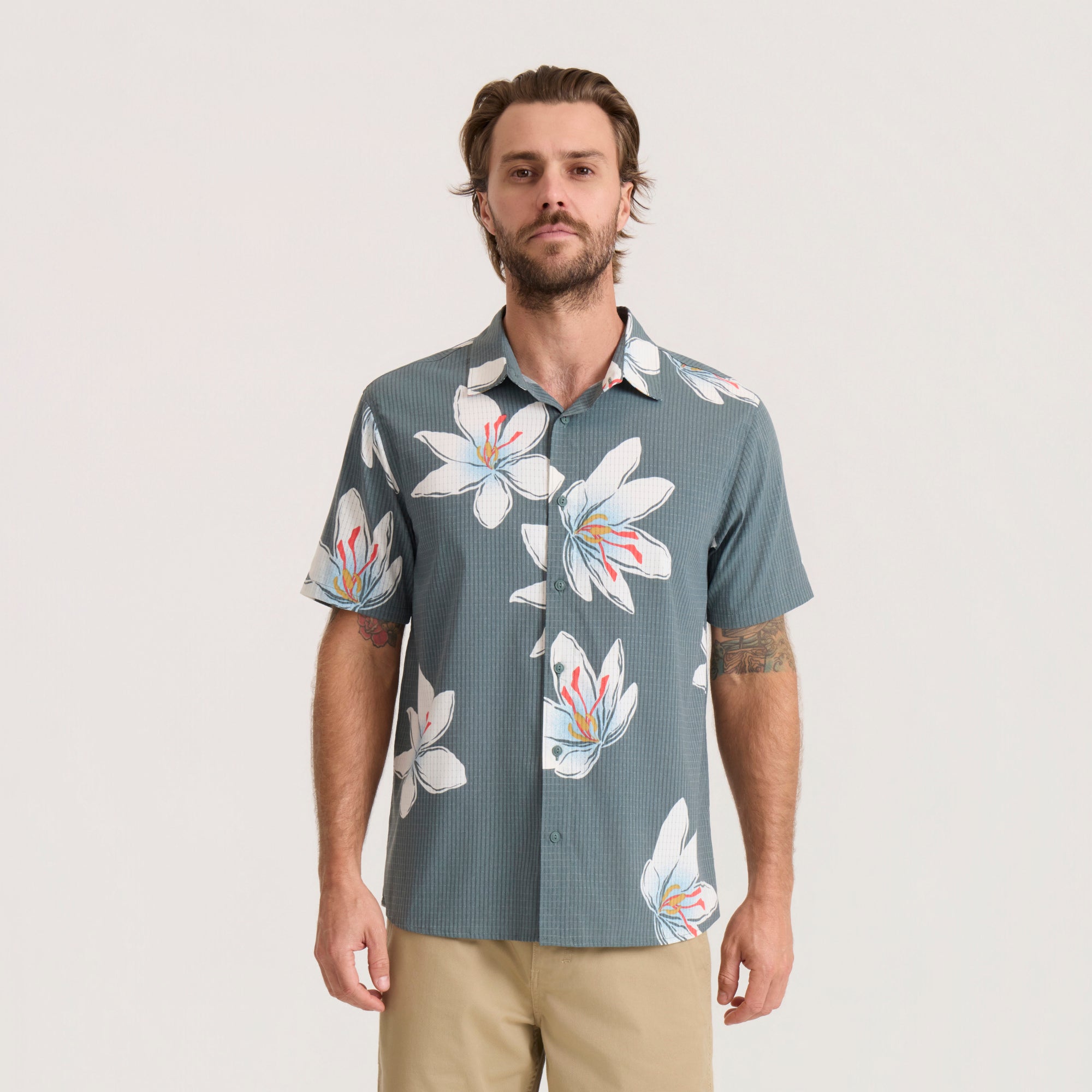 Bless Up Breathable Stretch Shirt in Slate Green – Roark