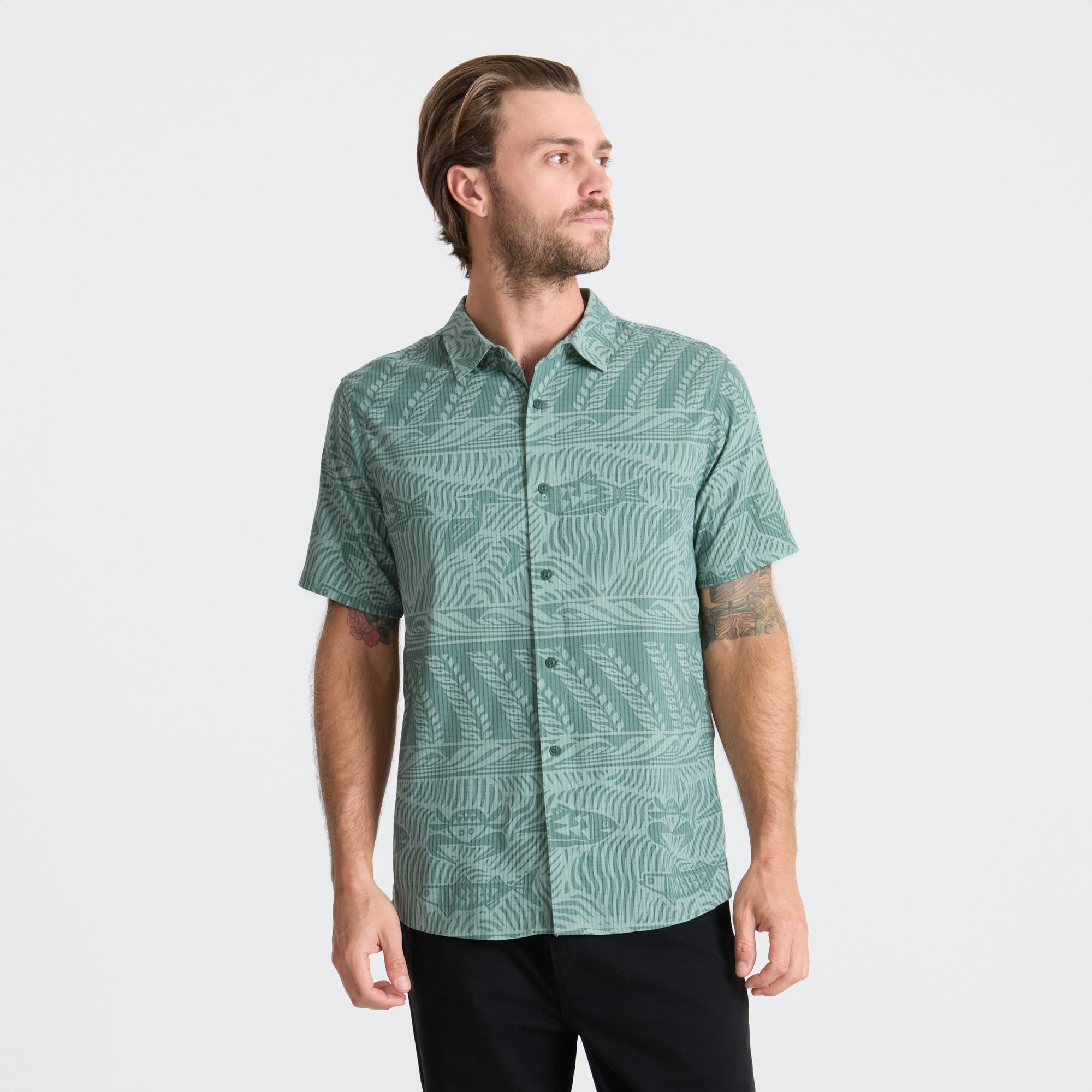 大人気 ROARK ロアーク シャツ BLESS UP COMFORT FIT Bless Up Button Up Shirt in Slate Green – Roark