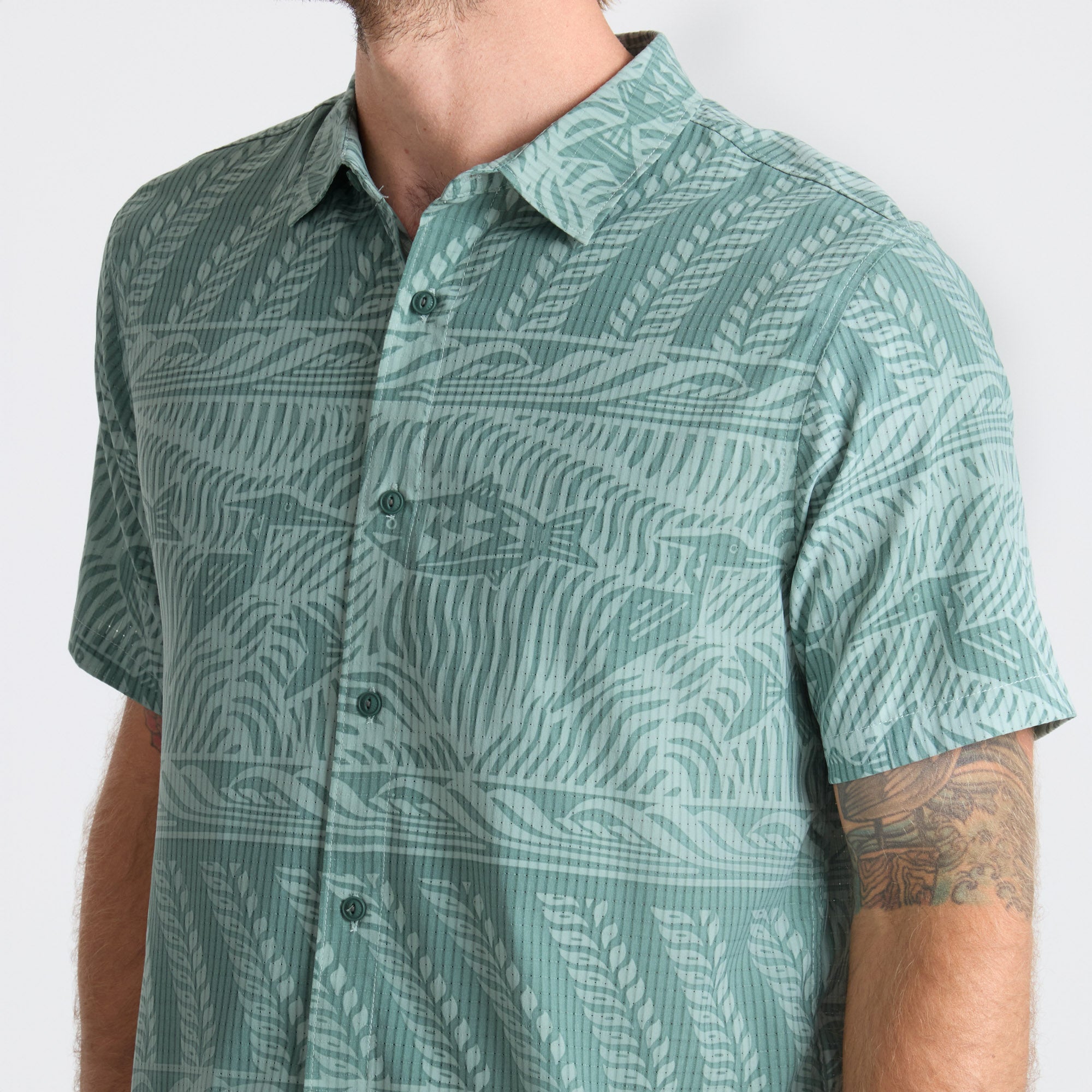 Bless Up Button Up Shirt in Slate Green – Roark