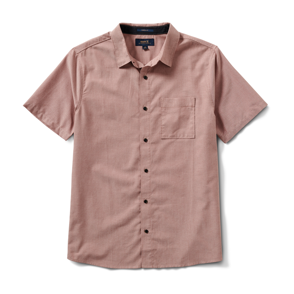 The front of Roark's Well Worn Oxford Shirt - Russet Big Image - 1