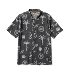 Designer Black White Palm Hawaiian Style Button Shirt Men Shirts XL