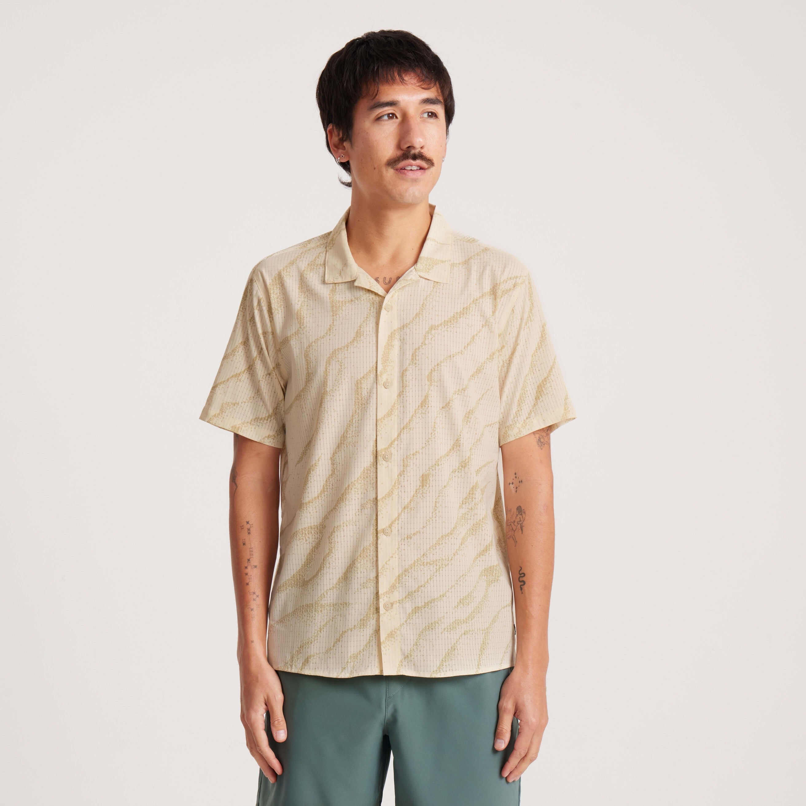 Bless Up Trail Button Up Shirt in Ivory – Roark