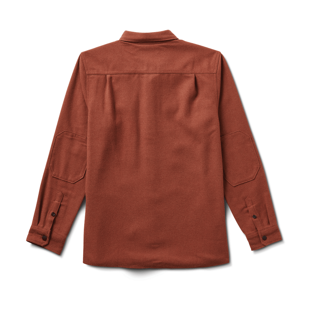 The back of Roark men's Nordsman Long Sleeve Flannel - Red Wine Big Image - 6