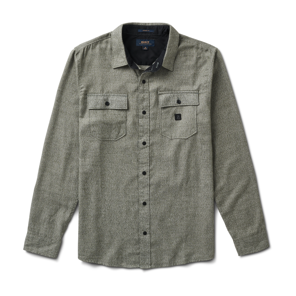 The front of Roark's Nordsman Light Long Sleeve Flannel - Military Big Image - 1