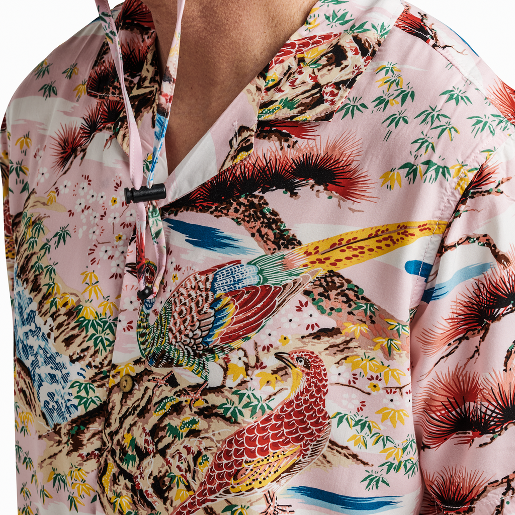 Gonzo Camp Collar Shirt - Aloha From Japan Pink Cherry Blossom | Roark