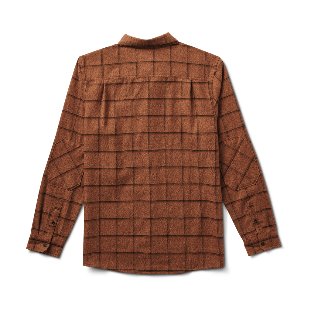 The back of Roark men's Nordsman Light Long Sleeve Flannel - Rust Big Image - 5