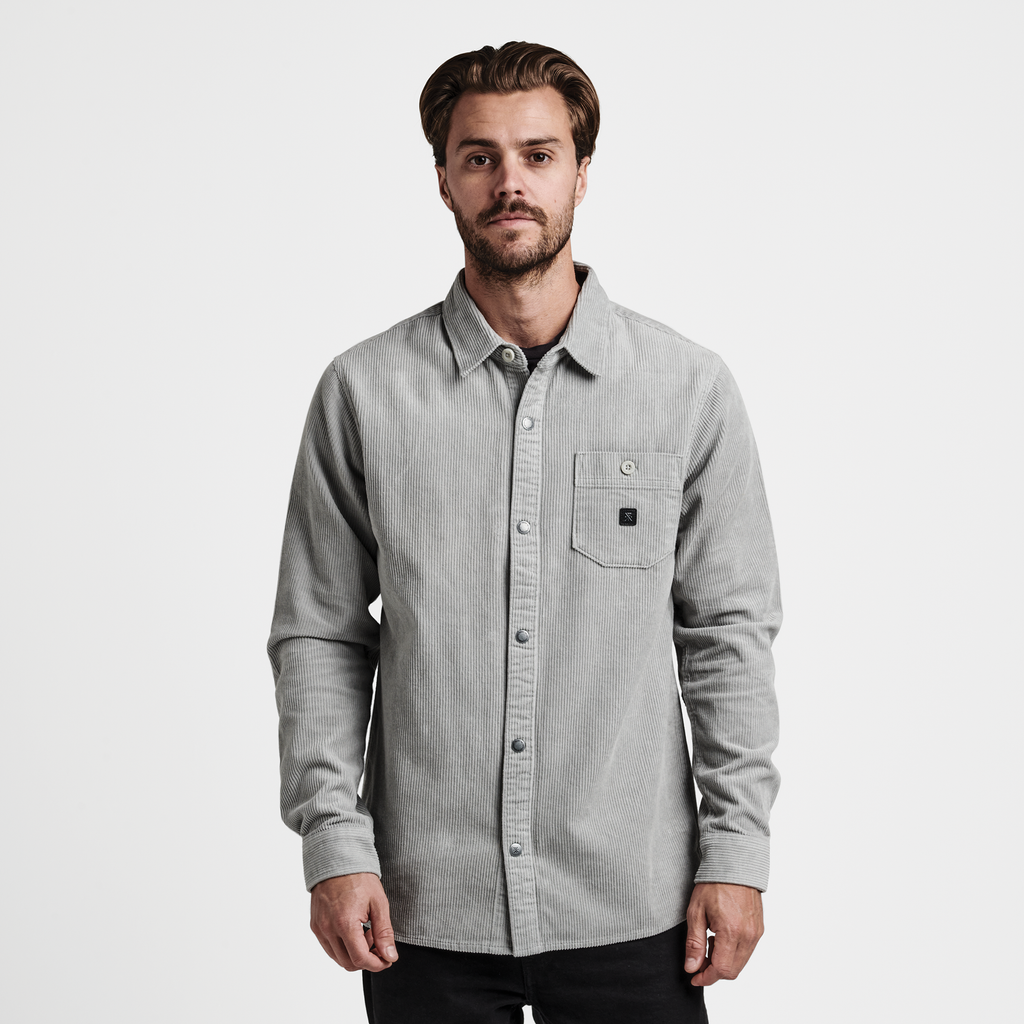 Nordsman Corduroy Long Sleeve Shirt - Grey | Roark