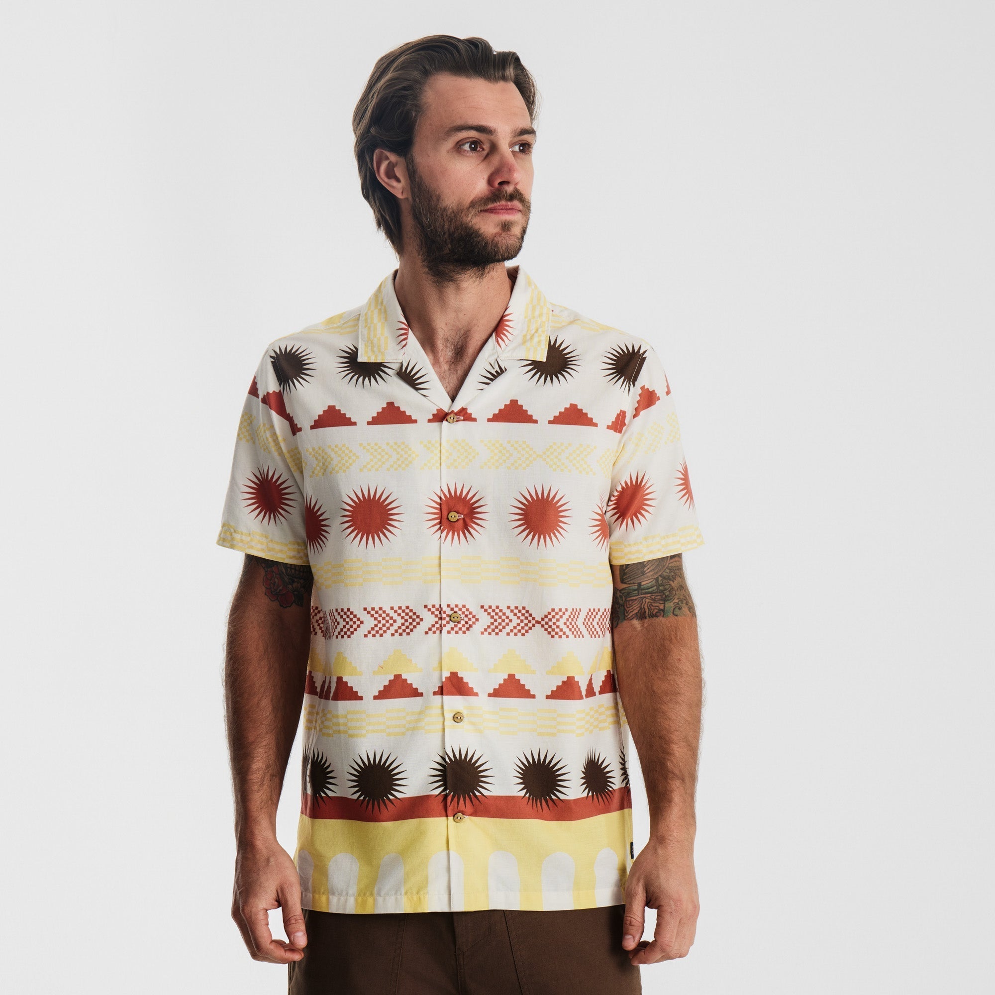 Gonzo Short Sleeve Button Up Shirt - Almond Paste | Roark