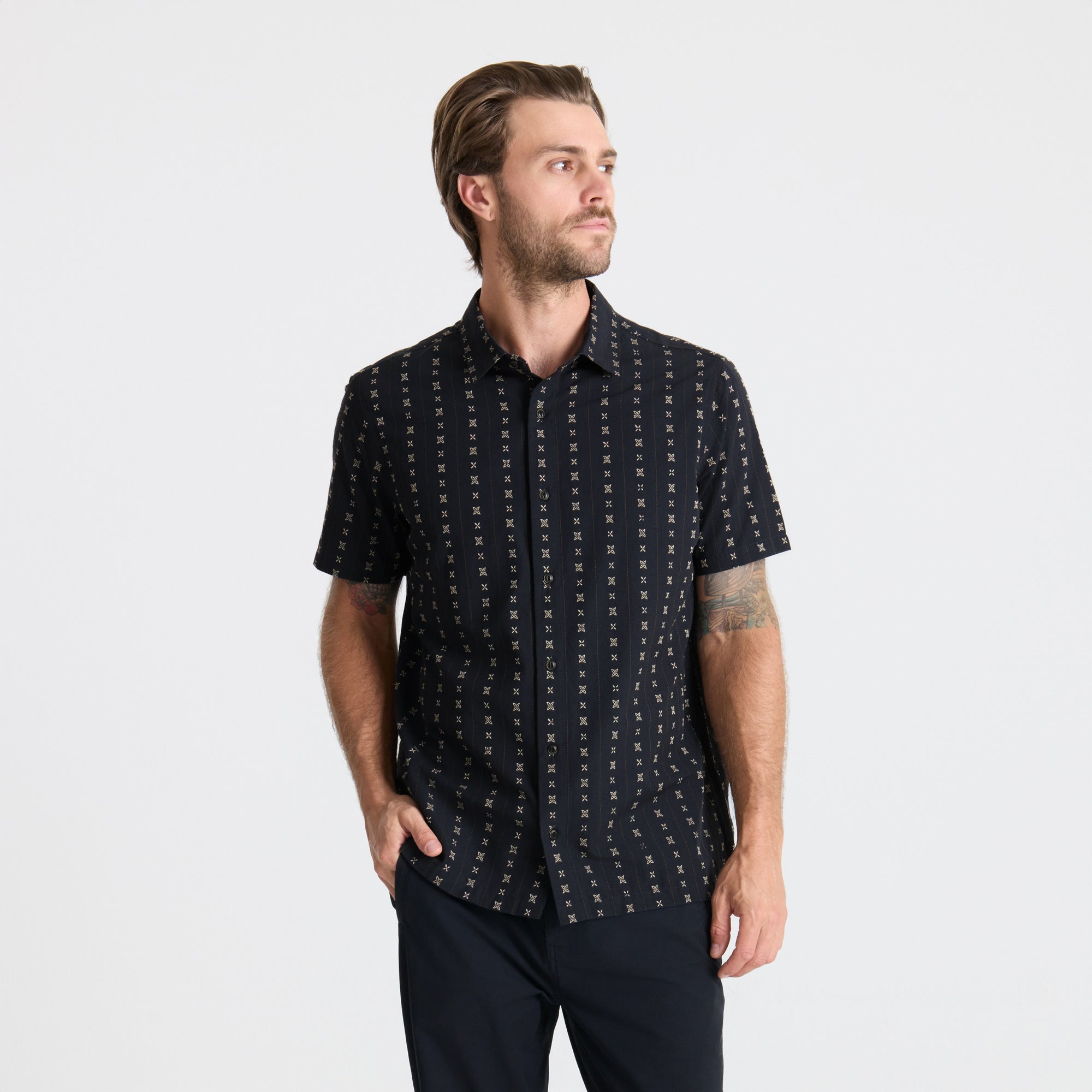 Gonzo Short Sleeve Button Up Shirt in Dark Navy – Roark