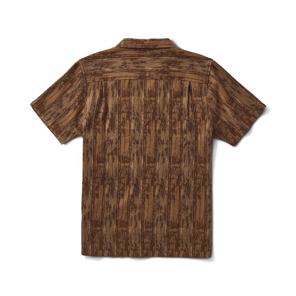 The back of Roark men's Gonzo Camp Collar Shirt - Mocha Daiku Big Image - 6
