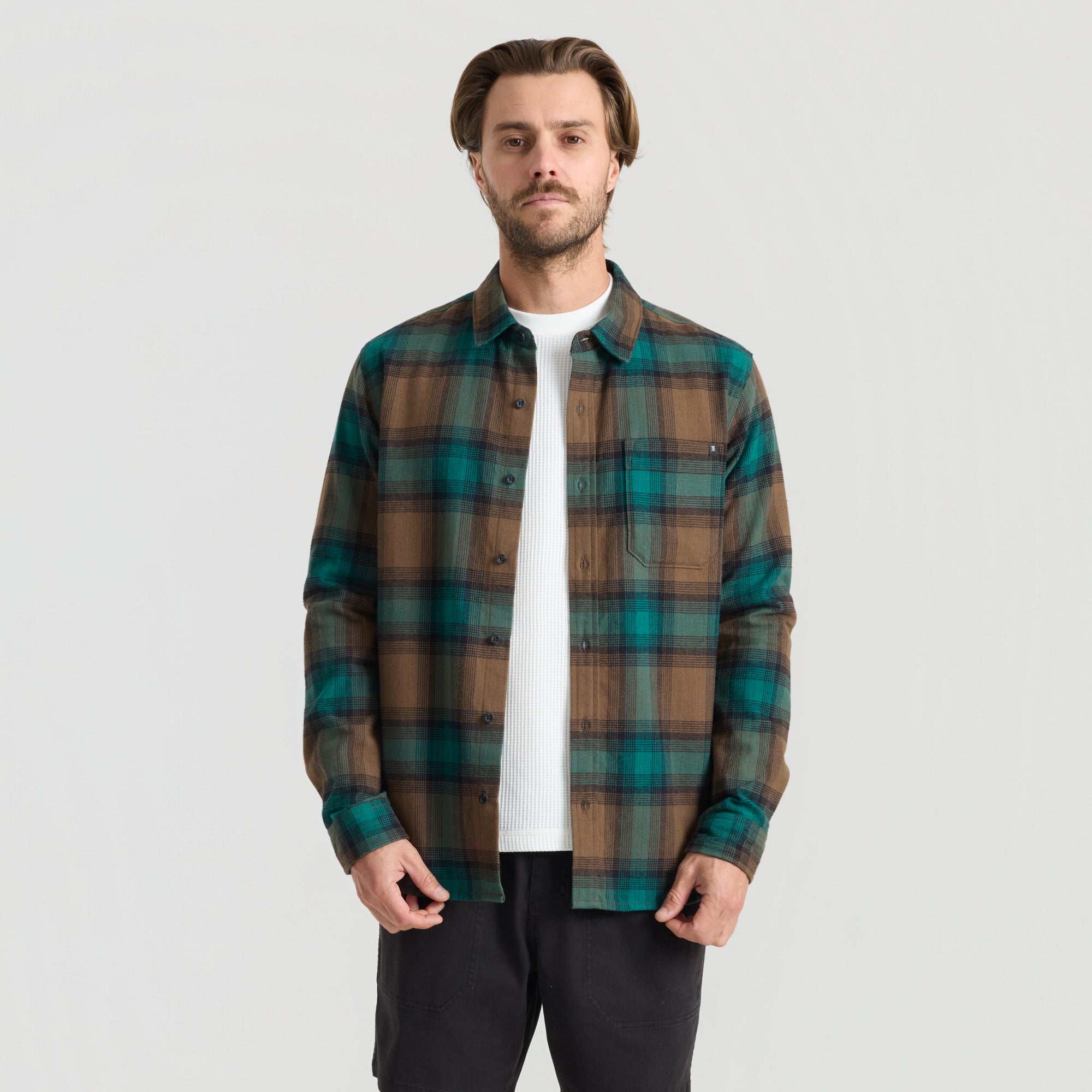 Crossroads Organic Cotton Flannel in Mushroom – Roark