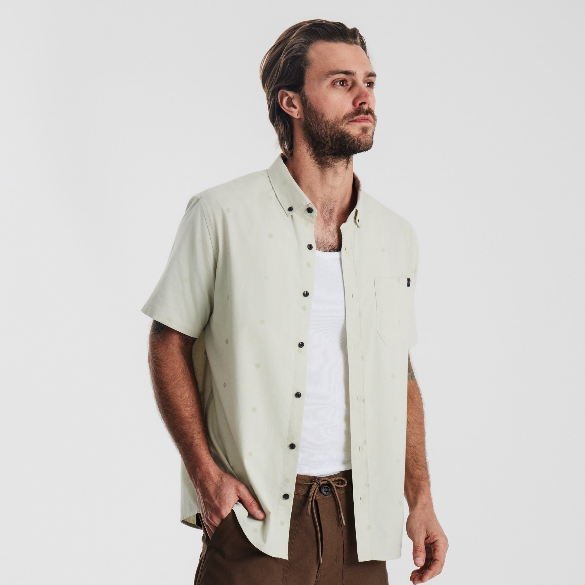 Scholar Stretch Organic Short Sleeve Button Up Shirt - Chapar | Roark