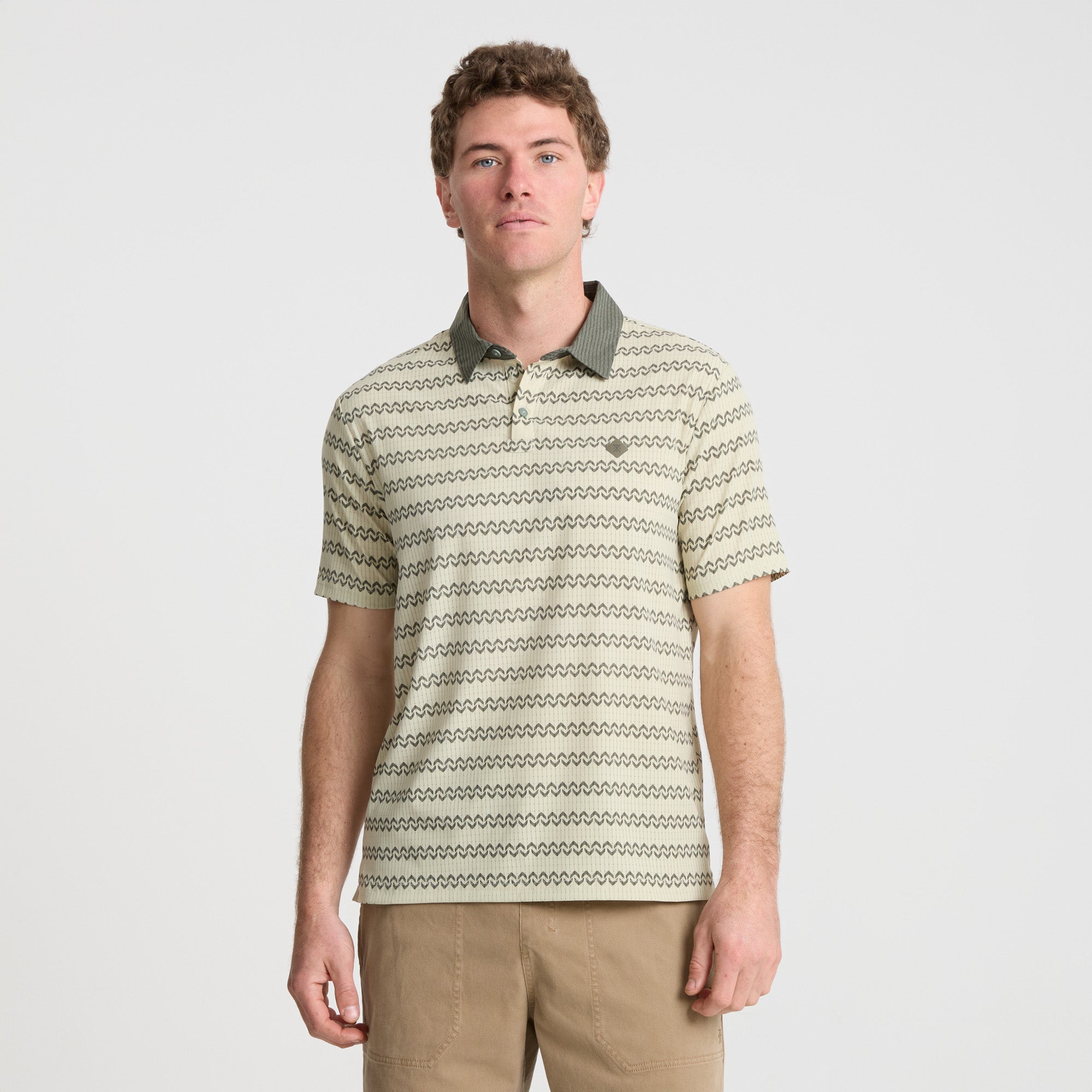 Bless Up Breathable Stretch Polo Shirt in Sand – Roark