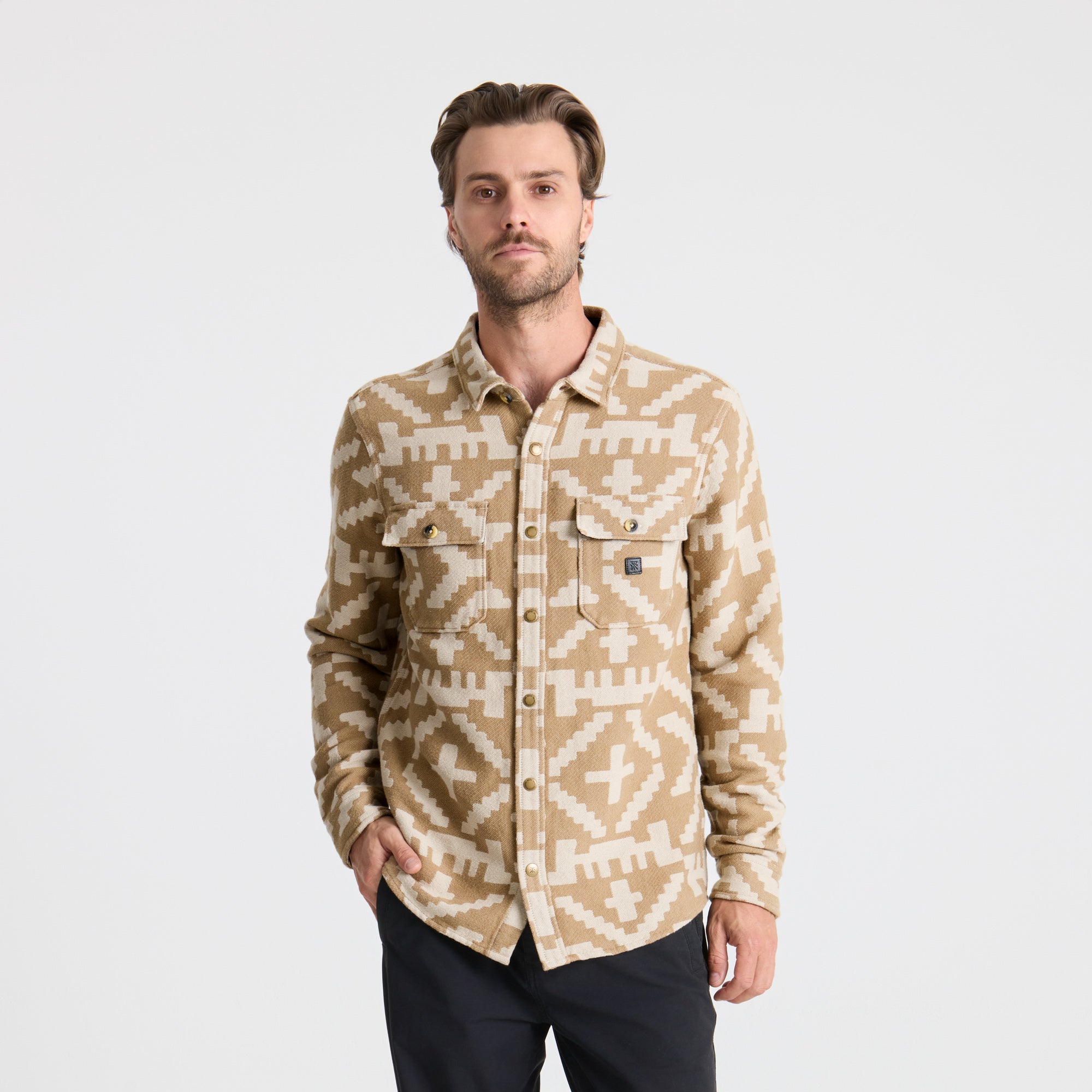 Nordsman Jacquard Flannel in Light Khaki – Roark