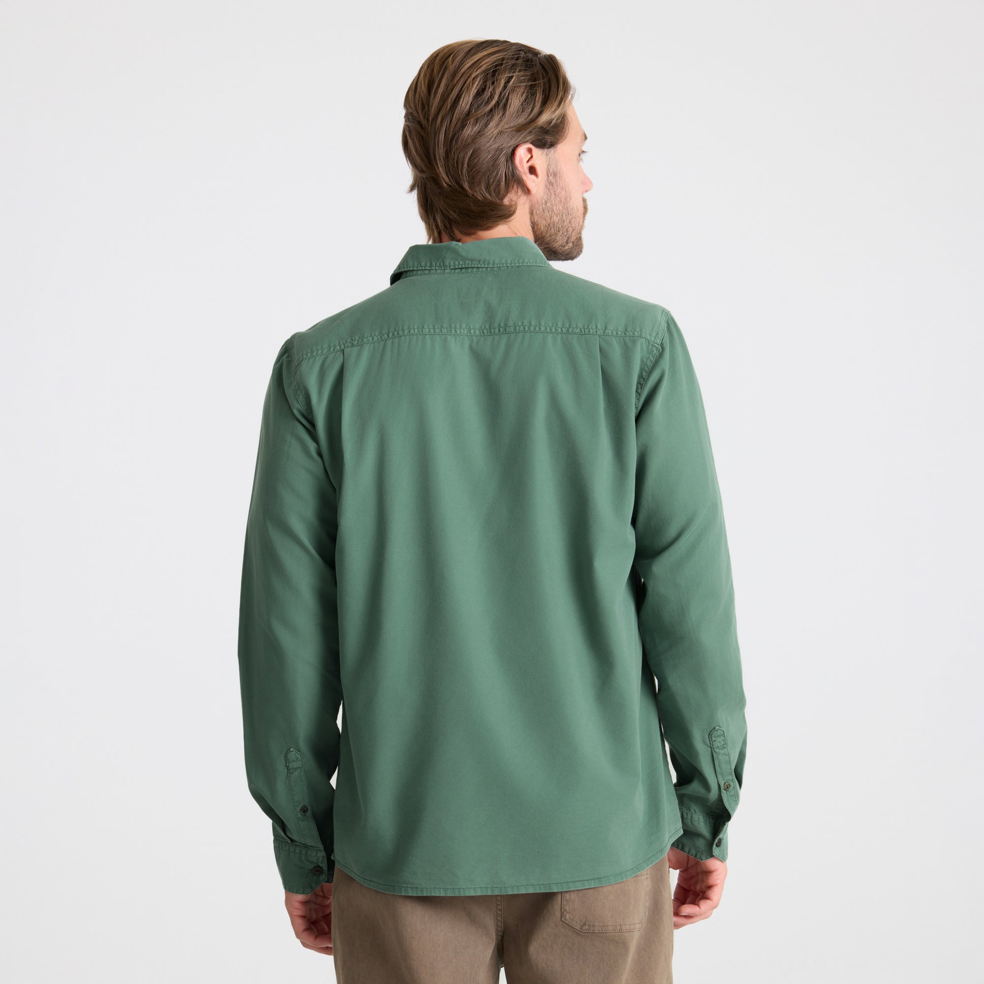 Made To Fade Long Sleeve Button Up Shirt in Washed Slate Green – Roark