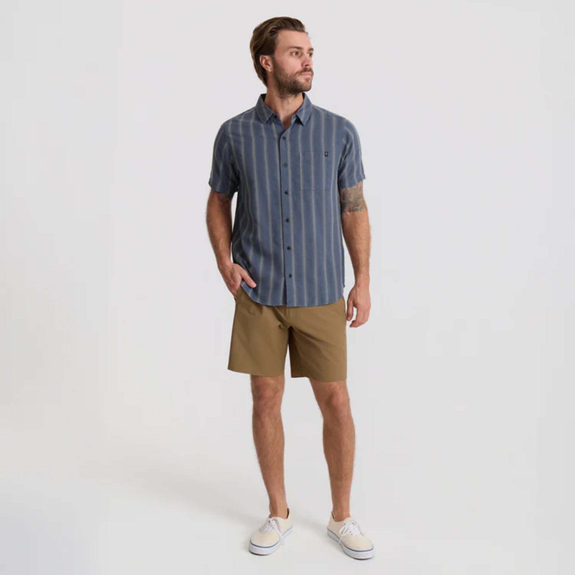 Crosswinds Button Up Shirt in Neptune – Roark