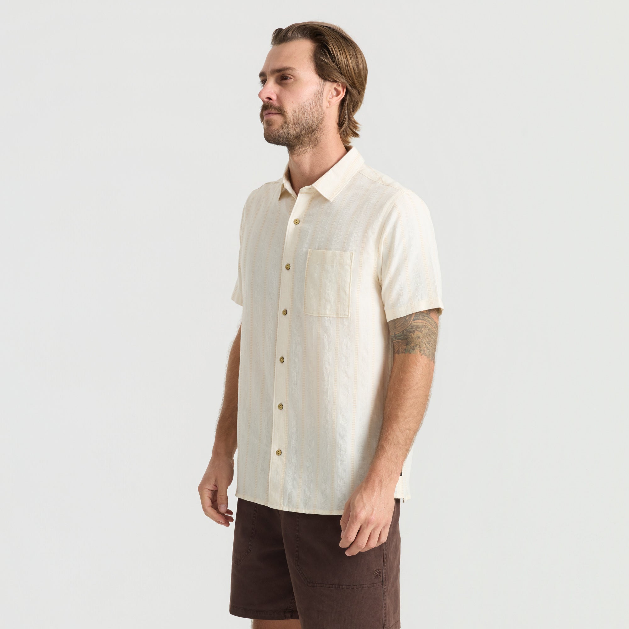 Crosswinds Button Up Shirt in Unbleached – Roark