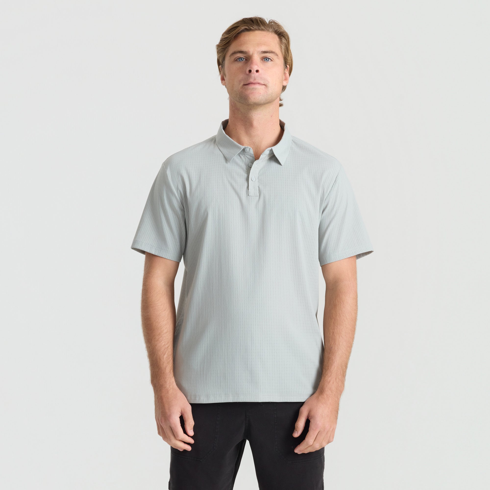 トップス BLESS UP POLO Bless Up Breathable Stretch Polo Shirt in Grey – Roark