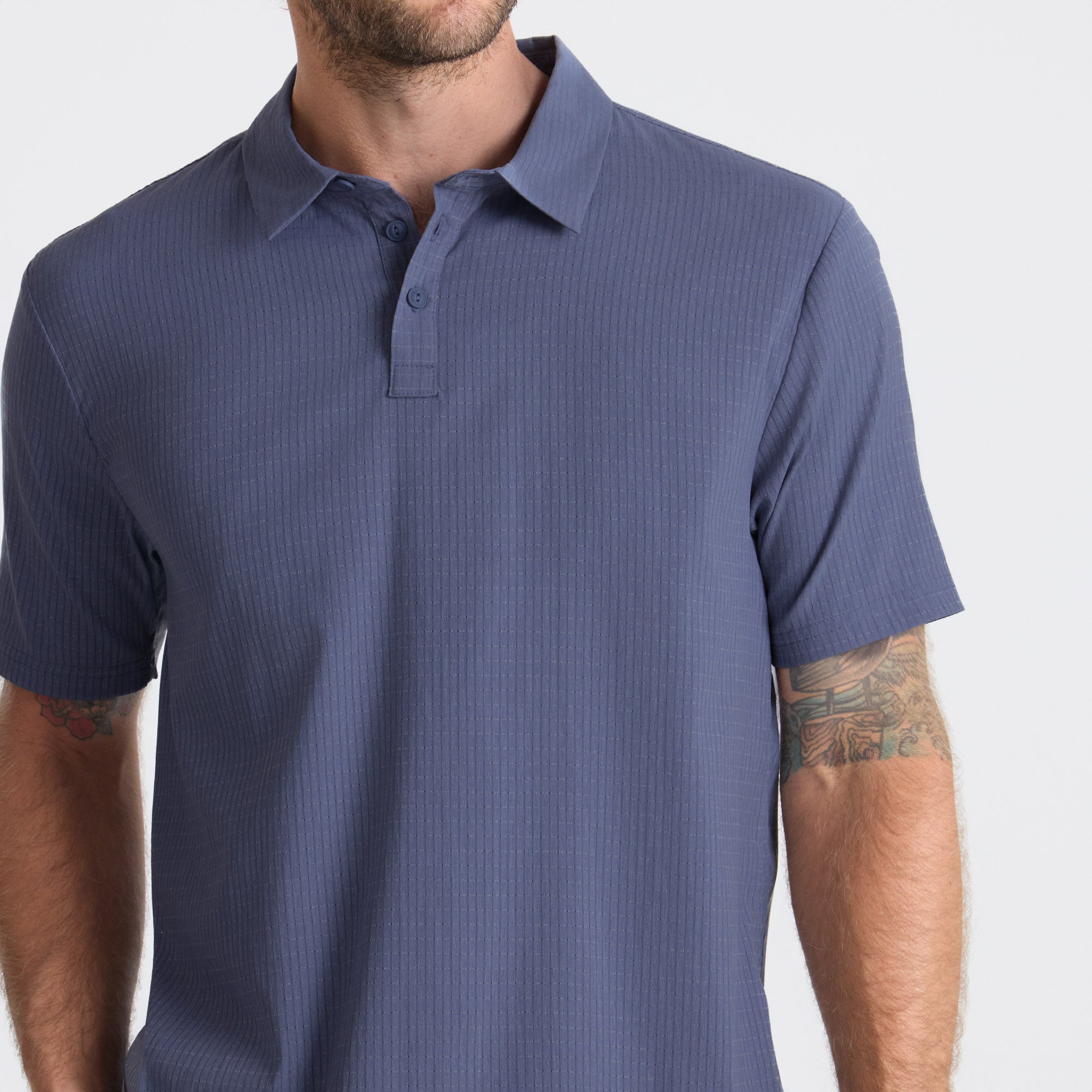 Bless Up Breathable Stretch Polo Shirt in Slate – Roark