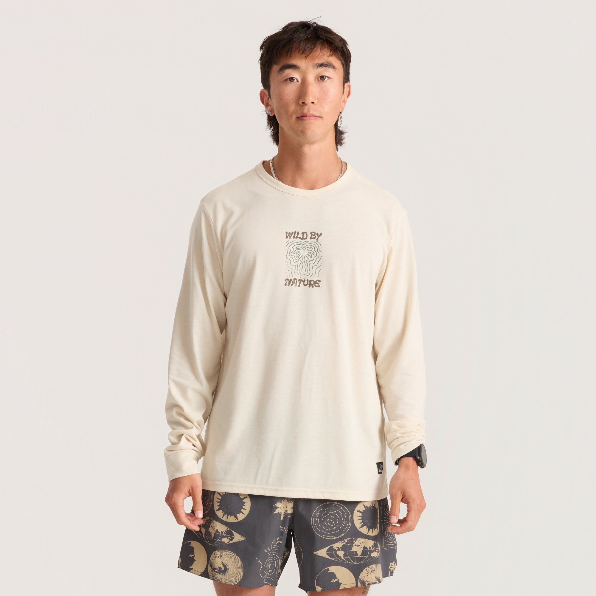 Mathis Active Long Sleeve Tee in Ivory – Roark