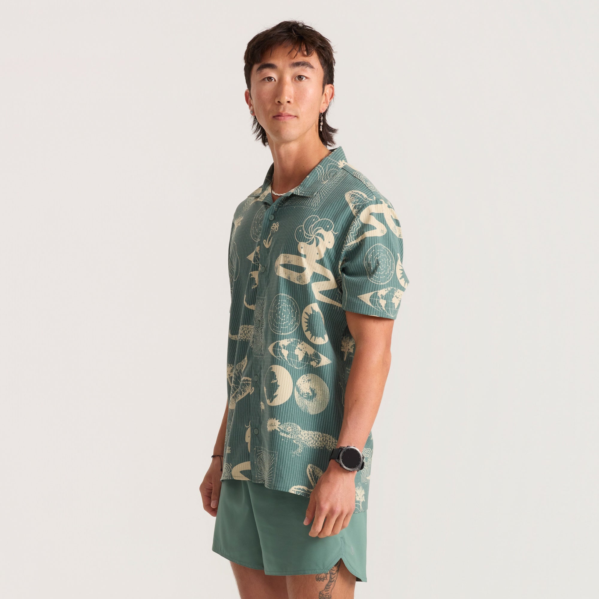Bless Up Trail Button Up Shirt in Slate Green/Tan – Roark