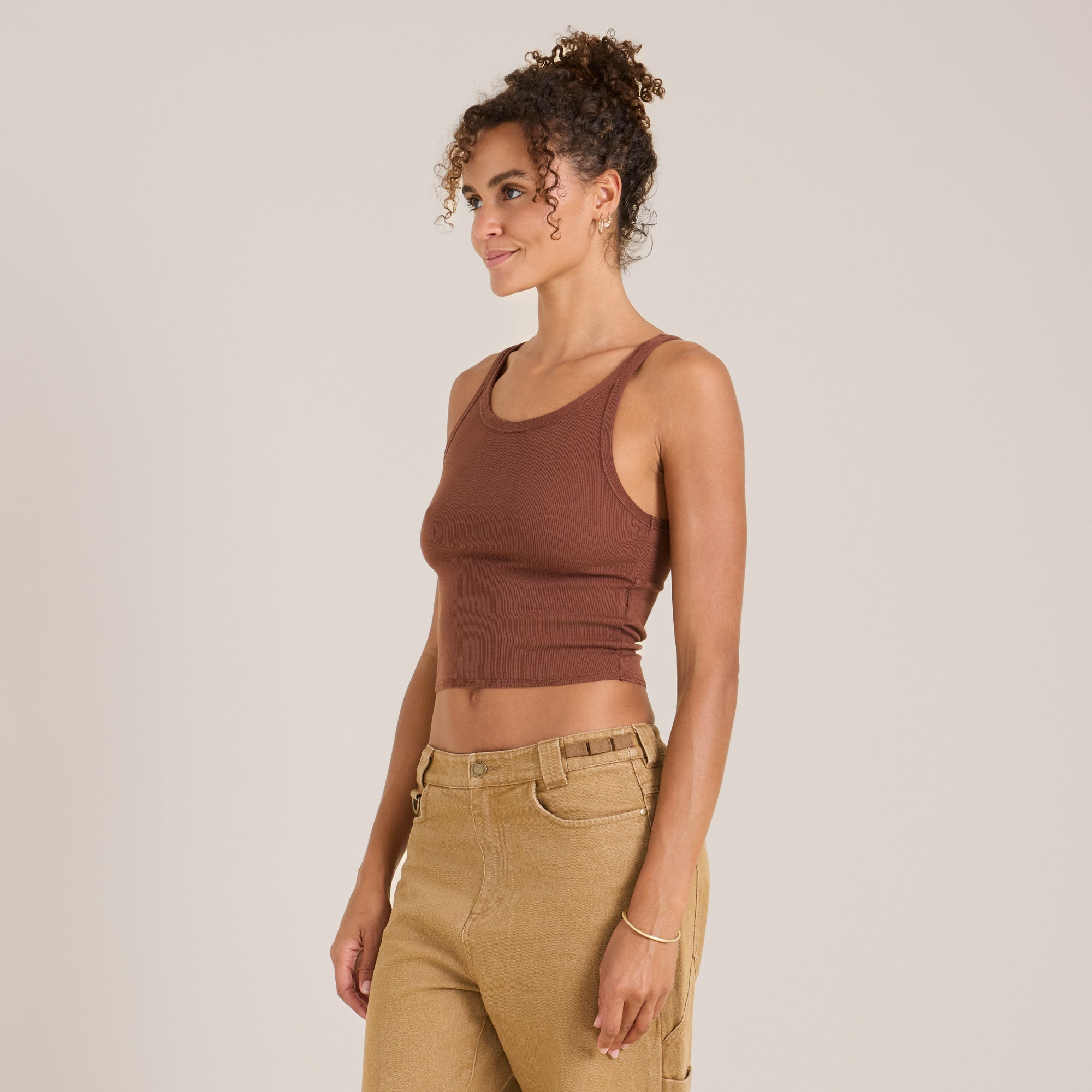 Wind Worn Tank Sleeveless Short Sleeve Tee in Sepia – Roark