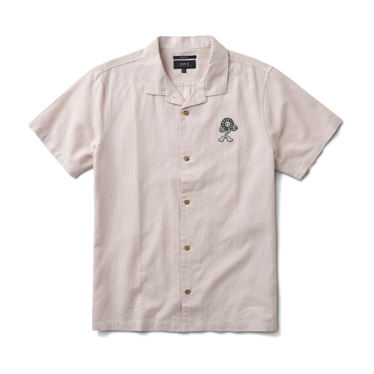 Beige Short Sleeve Shirt with Embroidered Character Detail – Roark