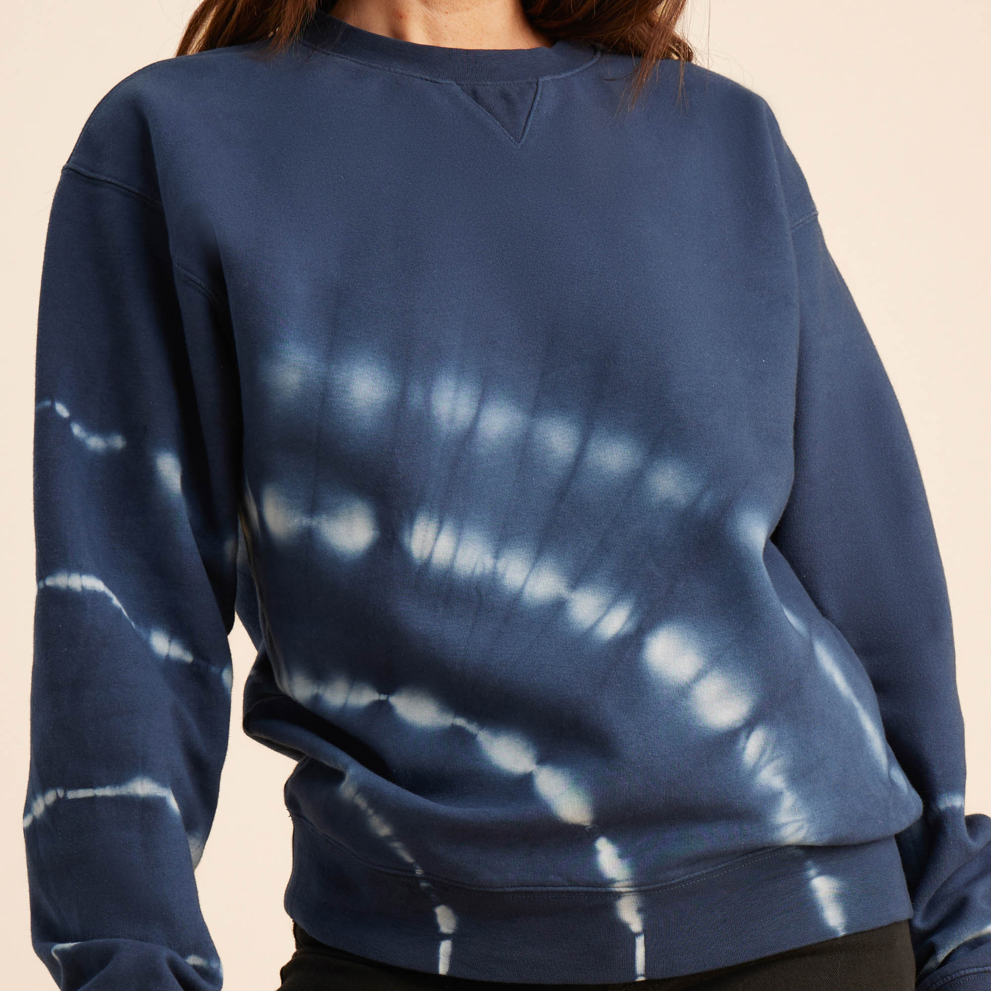 Blue fuzzy outlet sweatshirt