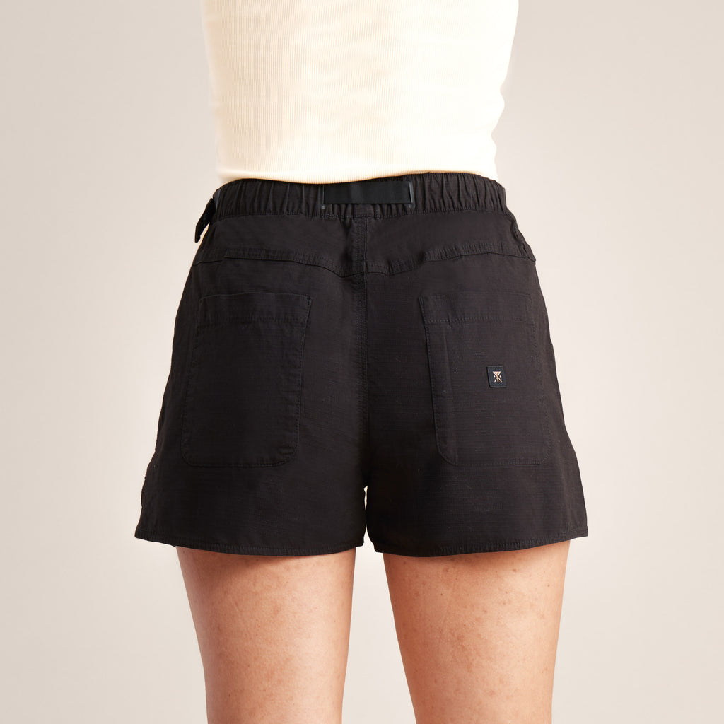 The front of Roark women's Campover Shorts - Black Big Image - 2