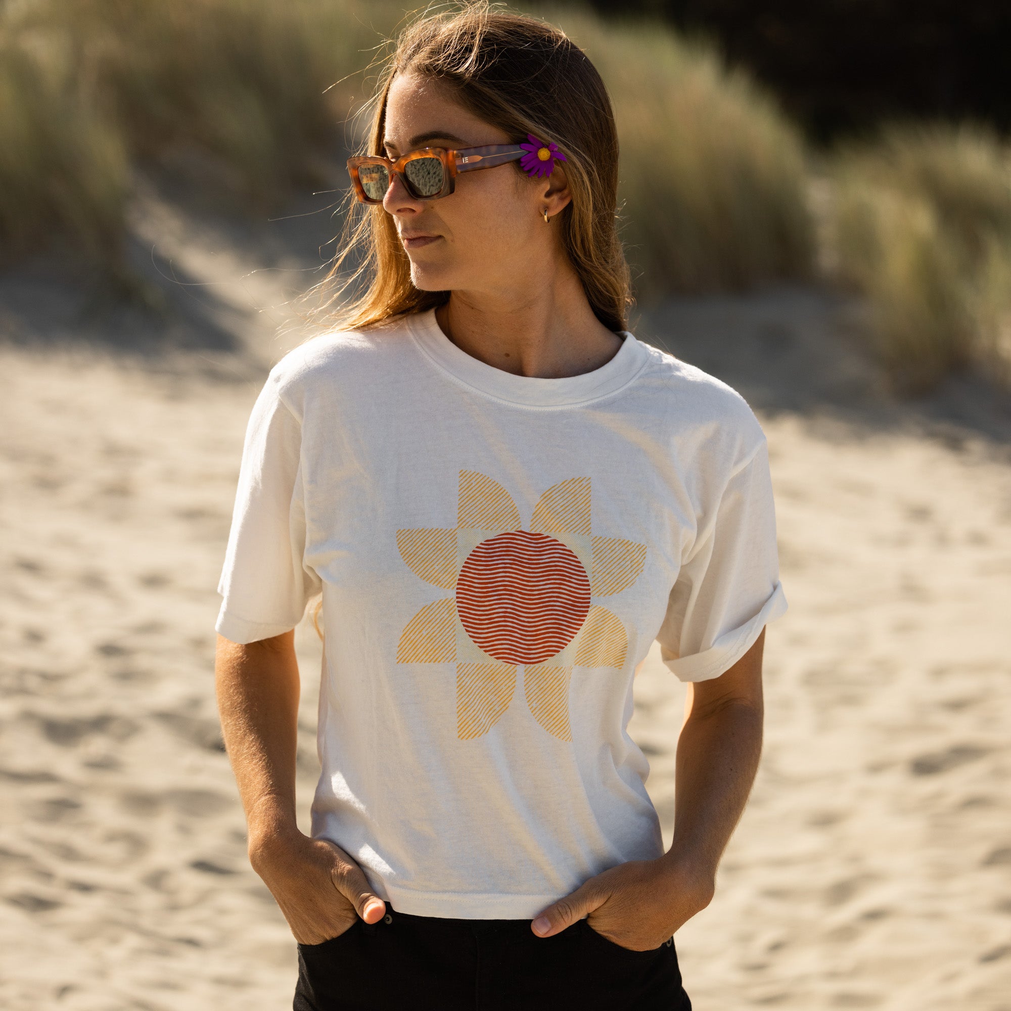 Roark Sun Boxy Crop Premium Tee-gallery1