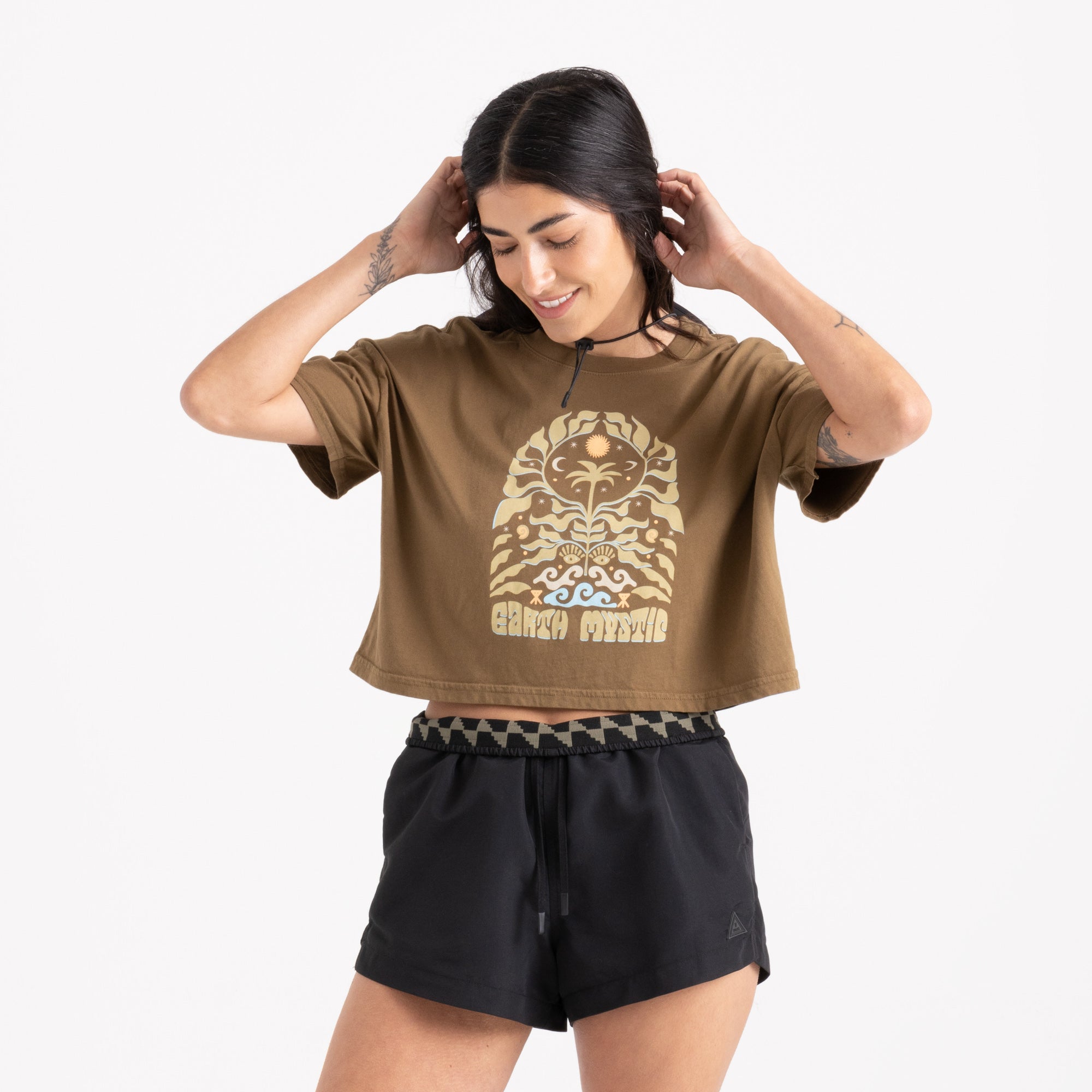 Earth Mystic Cropped Boxy Premium Tee in Woodland – Roark