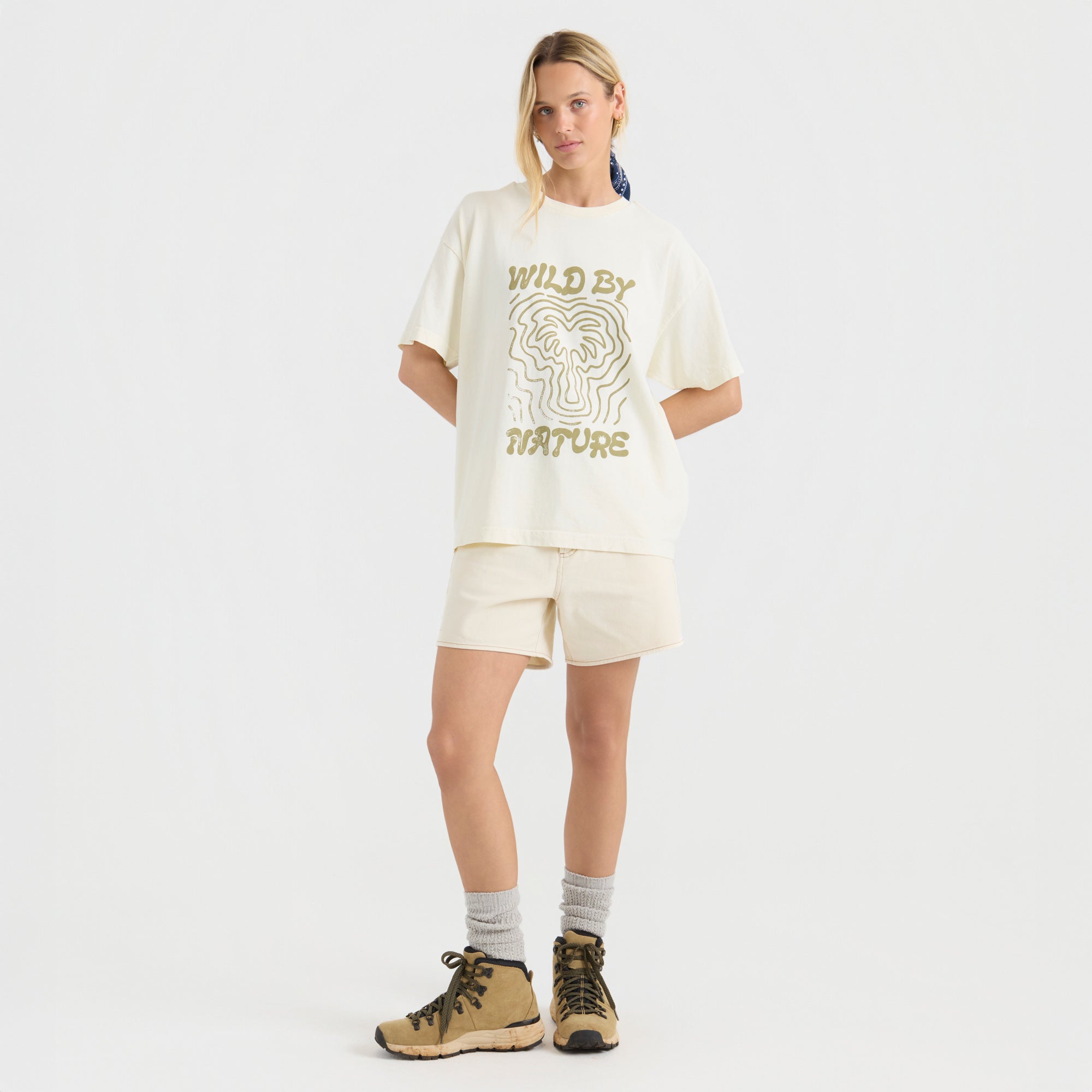 Wild By Nature Oversize Premium Tee in Bone – Roark