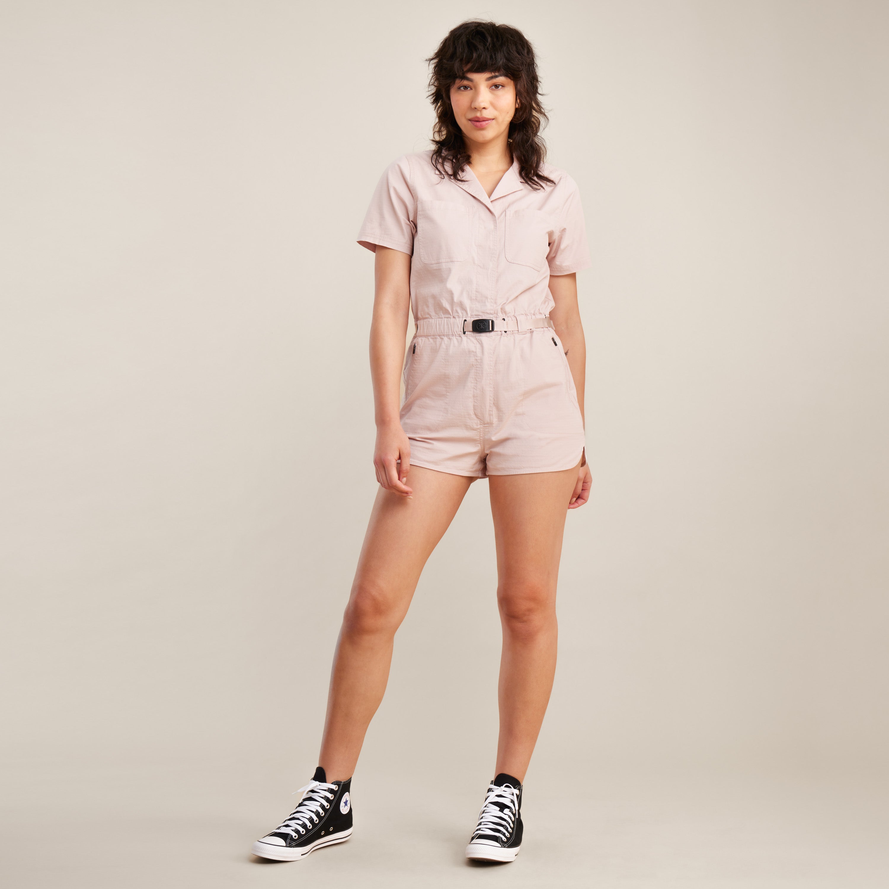 Campover Romper - Dusty Pink