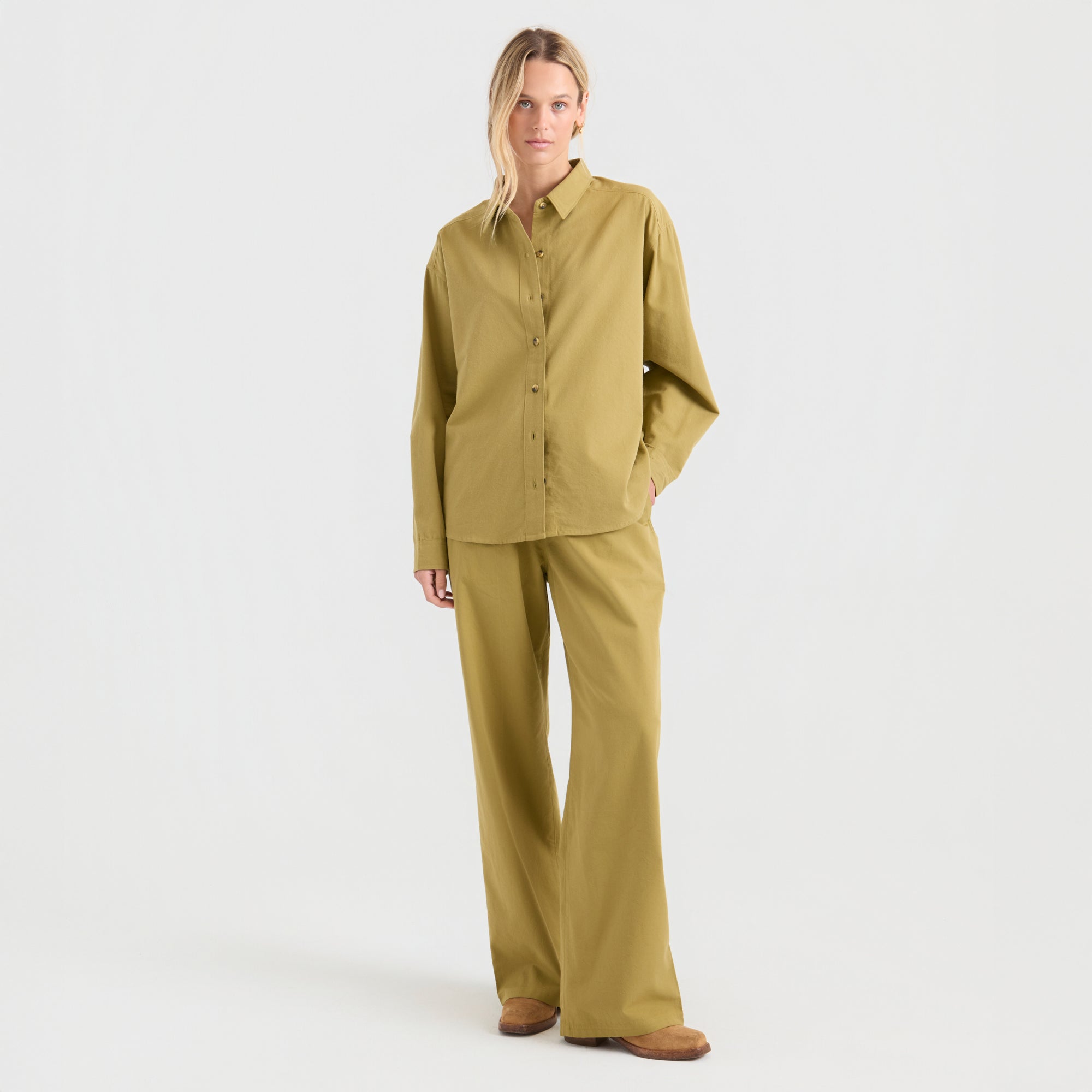 Costa Button Up Shirt in Dusty Olive – Roark