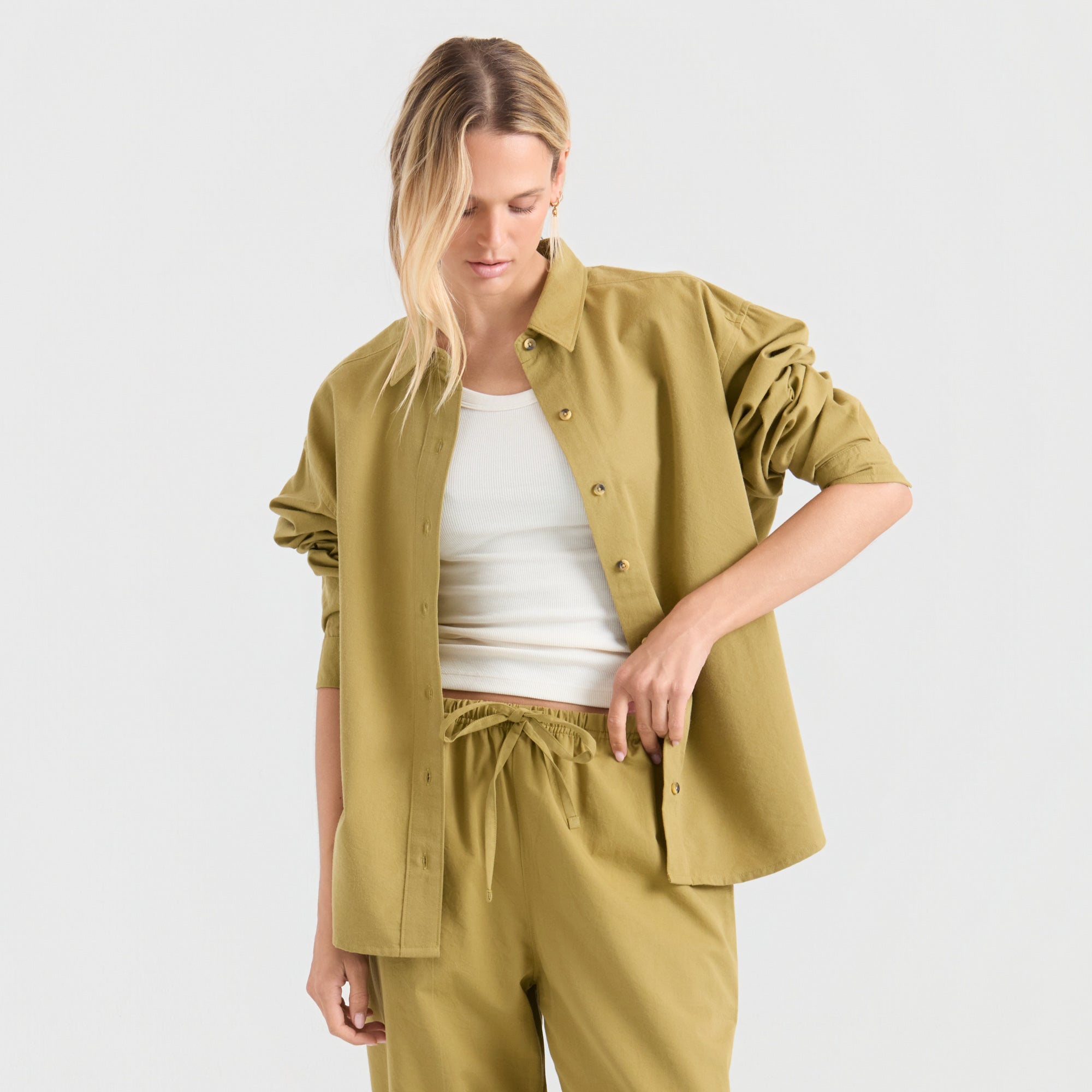 Costa Button Up Shirt in Dusty Olive – Roark