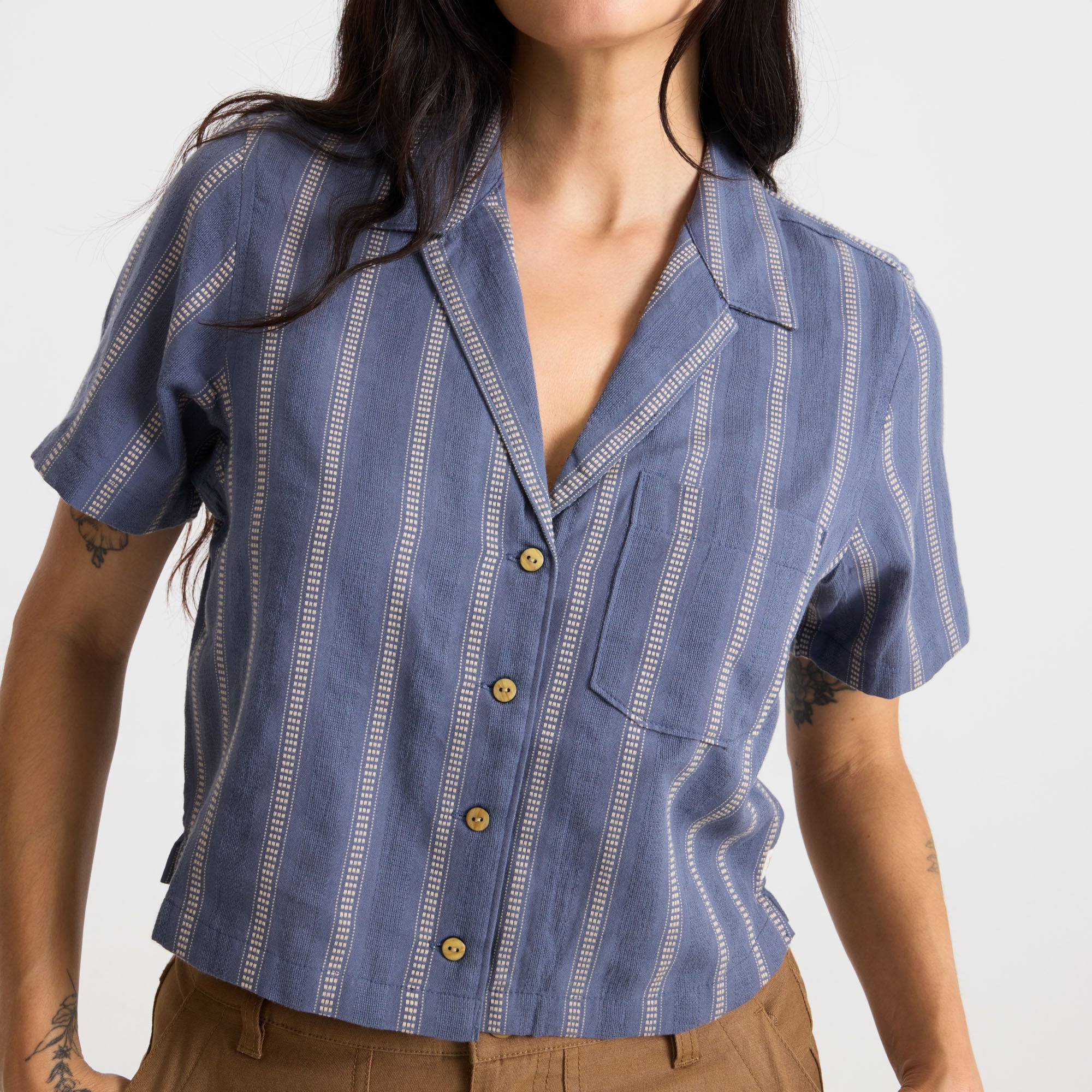 Crosswinds Camp Button Up Shirt in Neptune – Roark