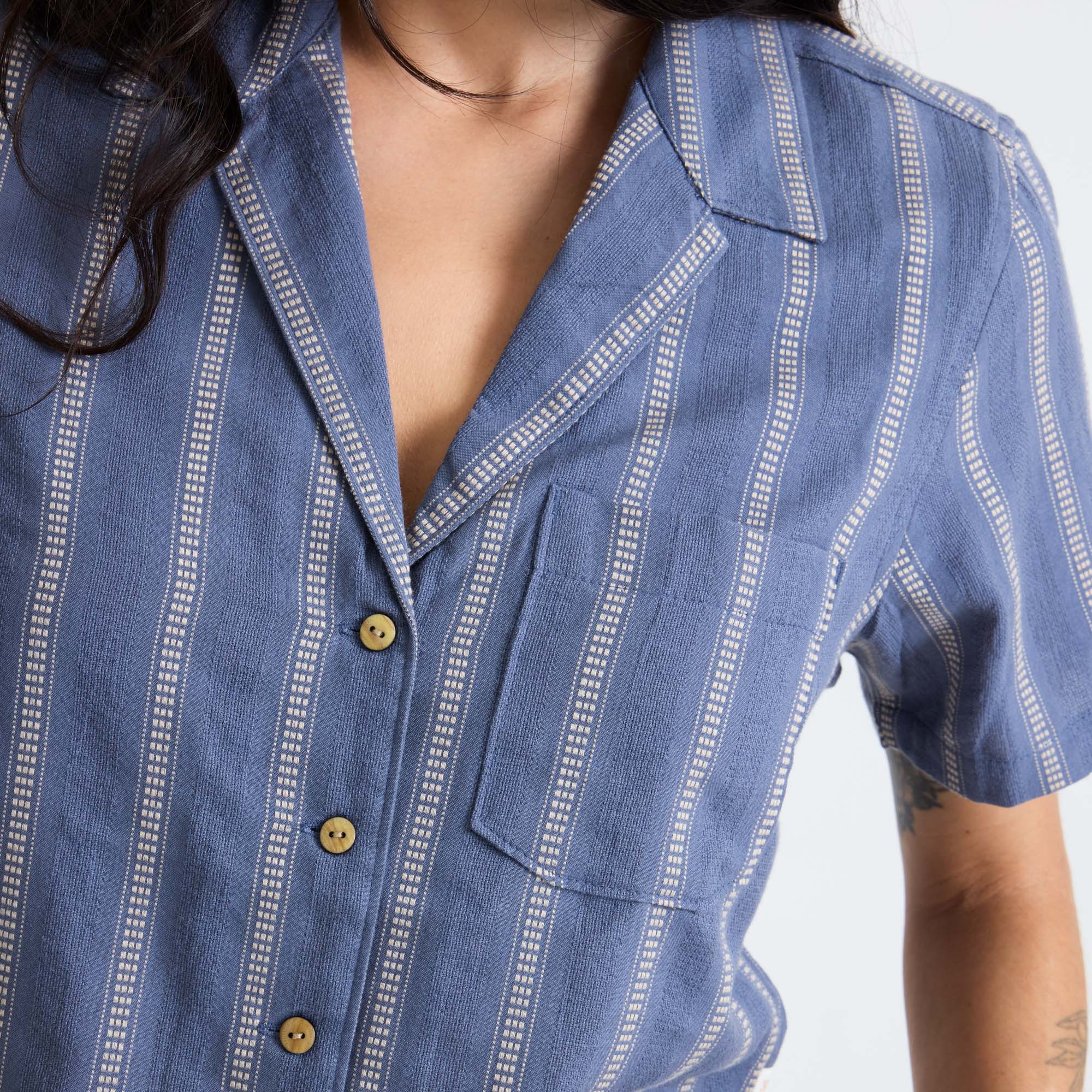 Crosswinds Camp Button Up Shirt in Neptune – Roark