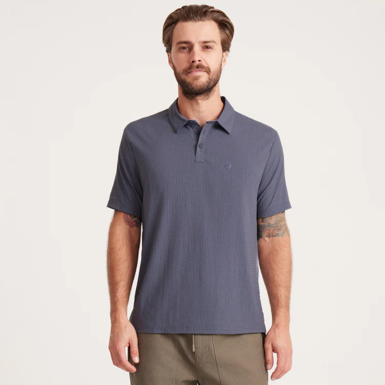Bless Up Breathable Stretch Polo Shirt in Slate – Roark