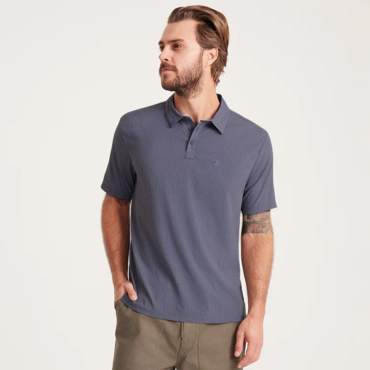 Bless Up Breathable Stretch Polo Shirt in Slate – Roark