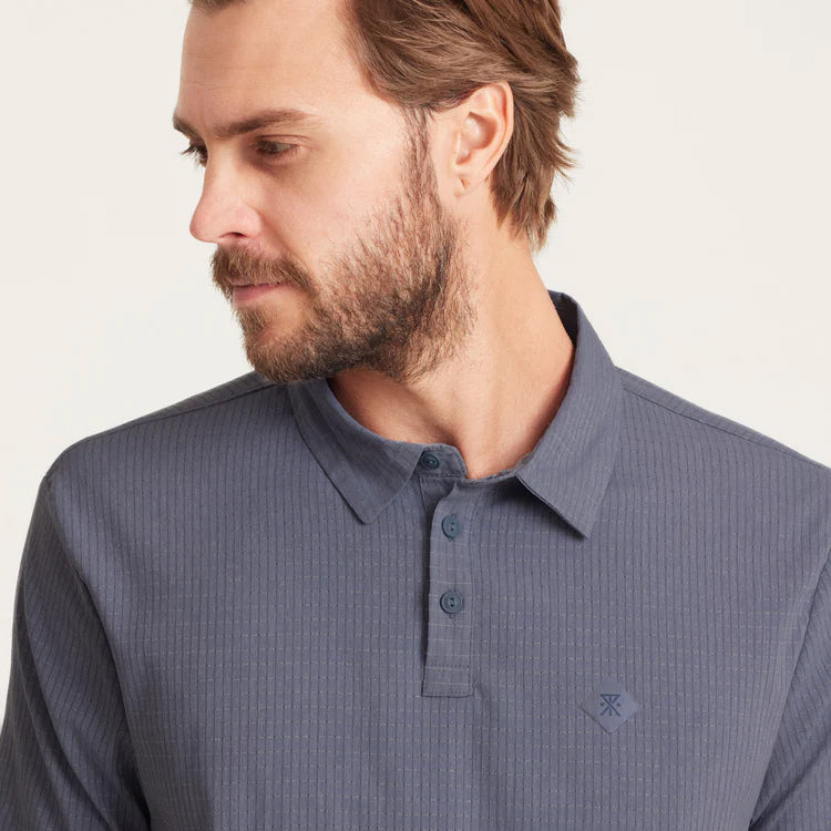 Bless Up Breathable Stretch Polo Shirt in Slate – Roark