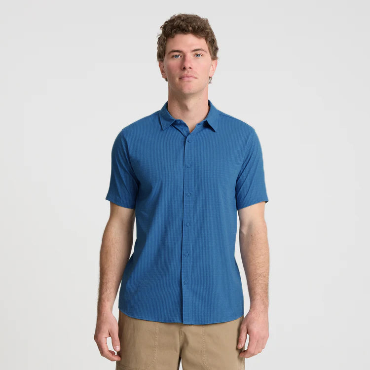 Bless Up Breathable Stretch Shirt in Steel Blue – Roark