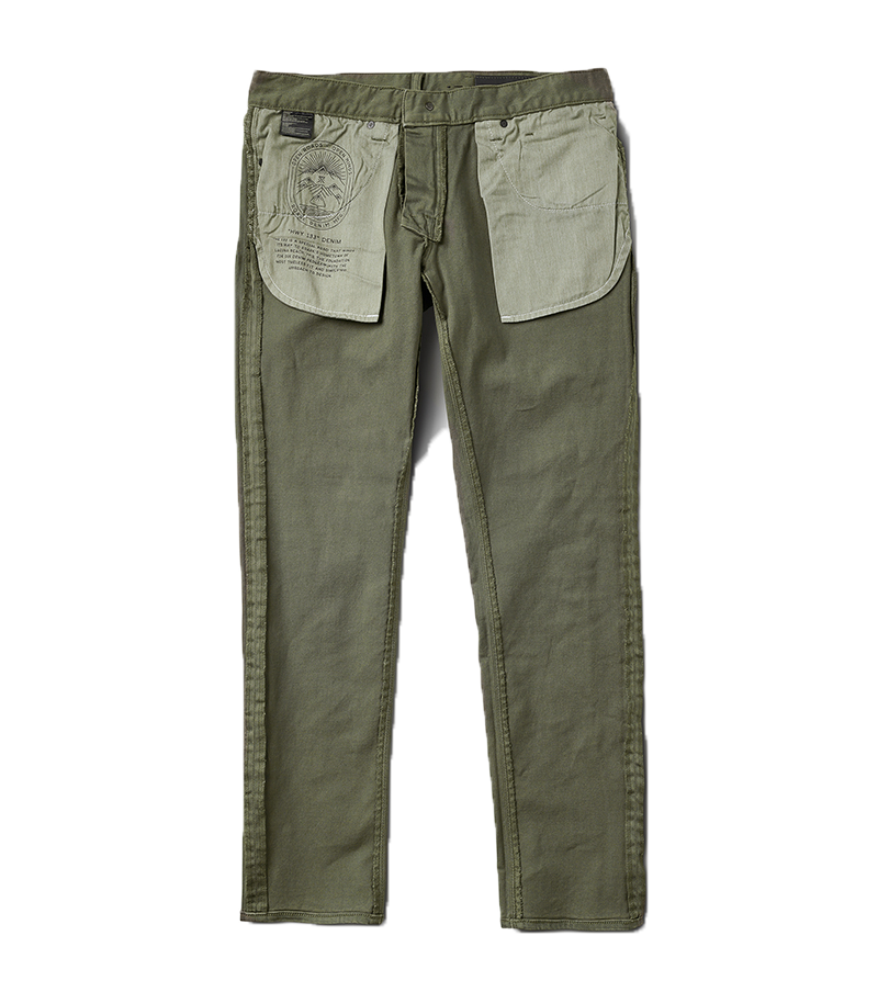 Explore With Roark Military Green Jeans  Big Image - 8