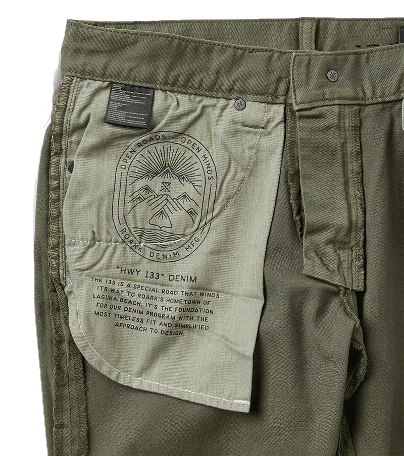 Explore With Roark Military Green Jeans  Big Image - 9