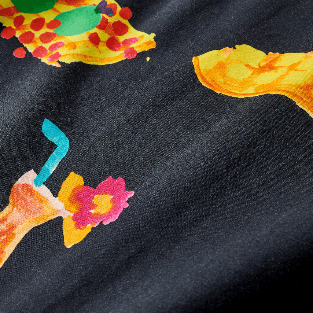 The designs view of Roark's Gonzo Camp Collar Shirt - Tahiti Treat Black Big Image - 7