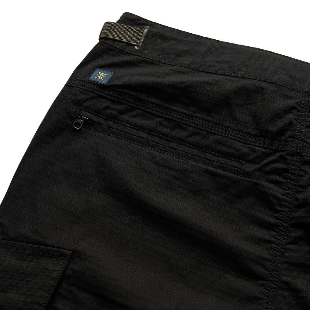 The back close up of Roark's Campover Cargo Pants in Black Big Image - 8