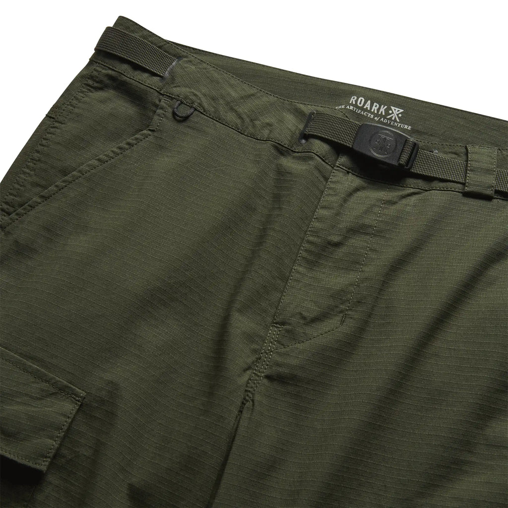 Roark's Men's Outdoor Gear Campover Cargo Pants in Dark Military. Big Image - 3