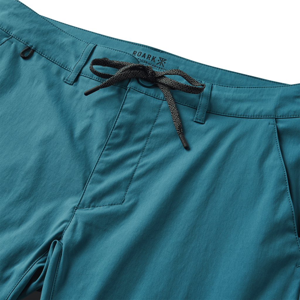 The tie and button of Roark's Explorer Adventure Pants - Hydro Blue Big Image - 7