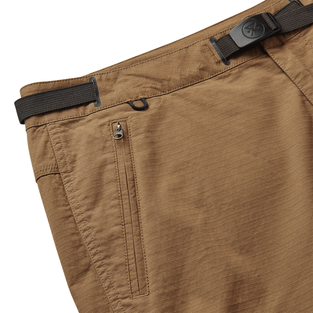 The zipper view of Roark's Campover Shorts 17" - Dark Khaki Big Image - 9