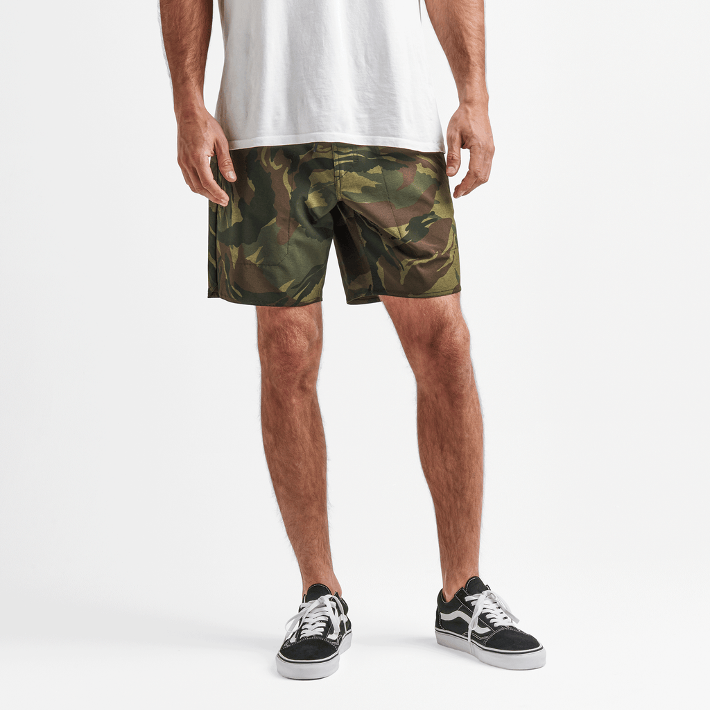 The on body view of Roark's Layover Trail Shorts - Camo 2 Big Image - 2