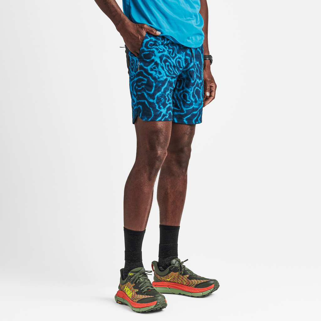 The on body view of Roark's Serrano 2.0 Shorts 8" - Turquoise Big Image - 4